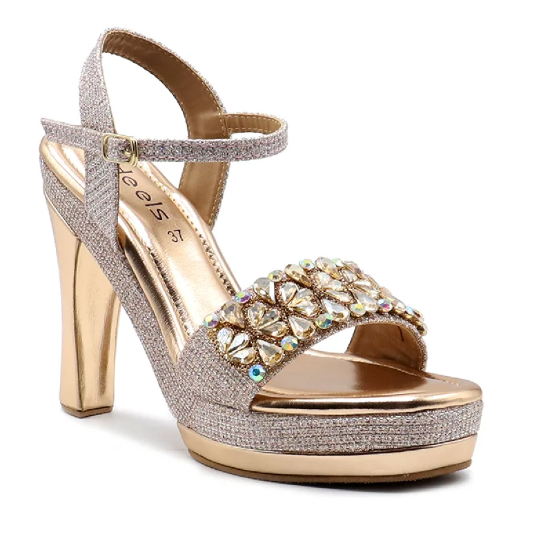 Stunning and glamorous women's shoes for evenings outPeach Fancy Sandal L00660012