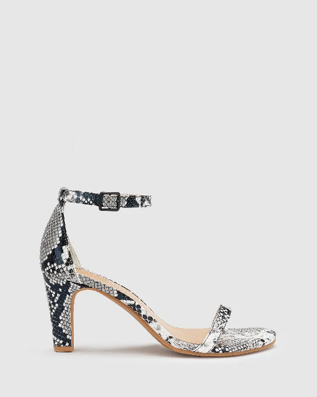 Elegant and sophisticated women's shoes for dinner datesLover Heel - Black & White Snake Elegant and sophisticated women's shoes for dinner datesLover Heel - Black & White Snake