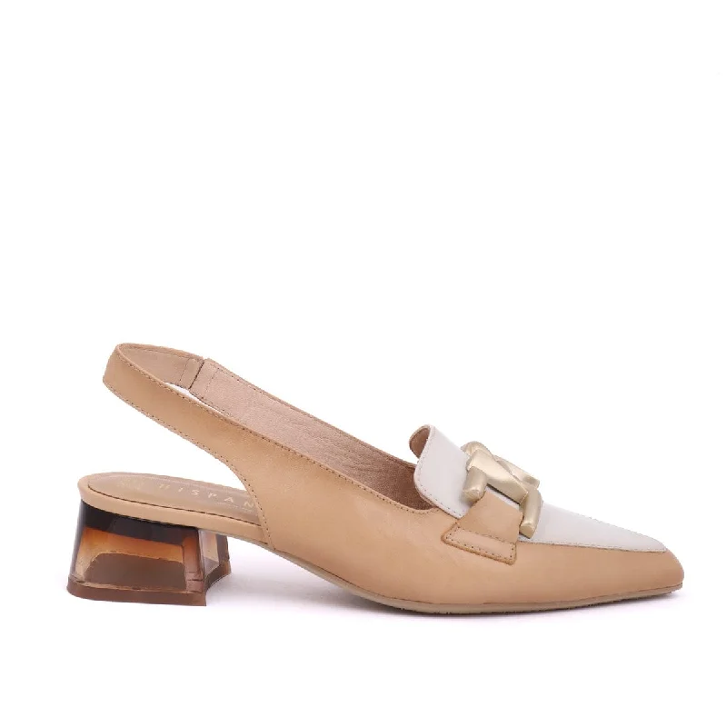Feminine and dainty women's shoe designsSALIM Tan And White