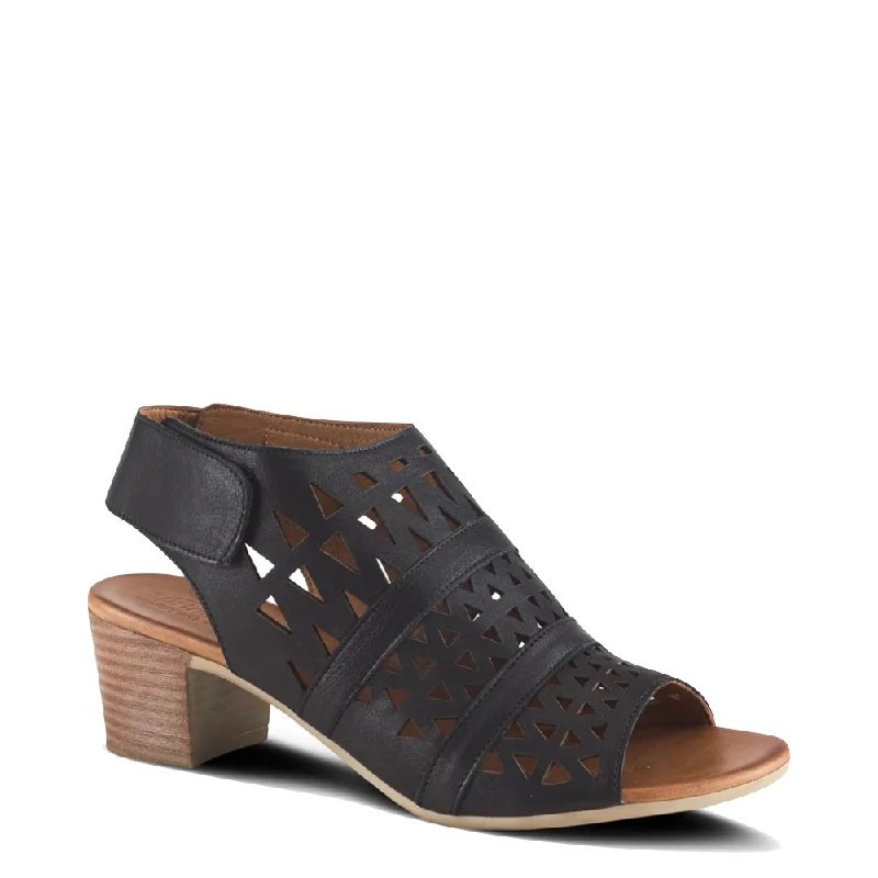 Chic and sophisticated women's footwear for workSpring Step Women's Dorotha Heeled Sandal in Black