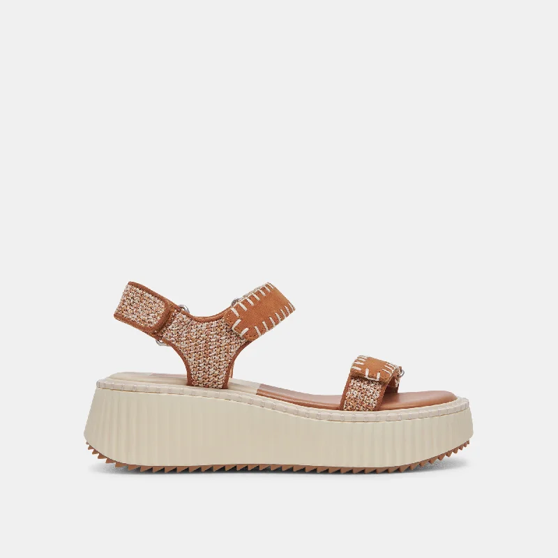 Versatile and chic women's shoes for everyday eleganceDEBRA SANDALS TAN MULTI NUBUCK