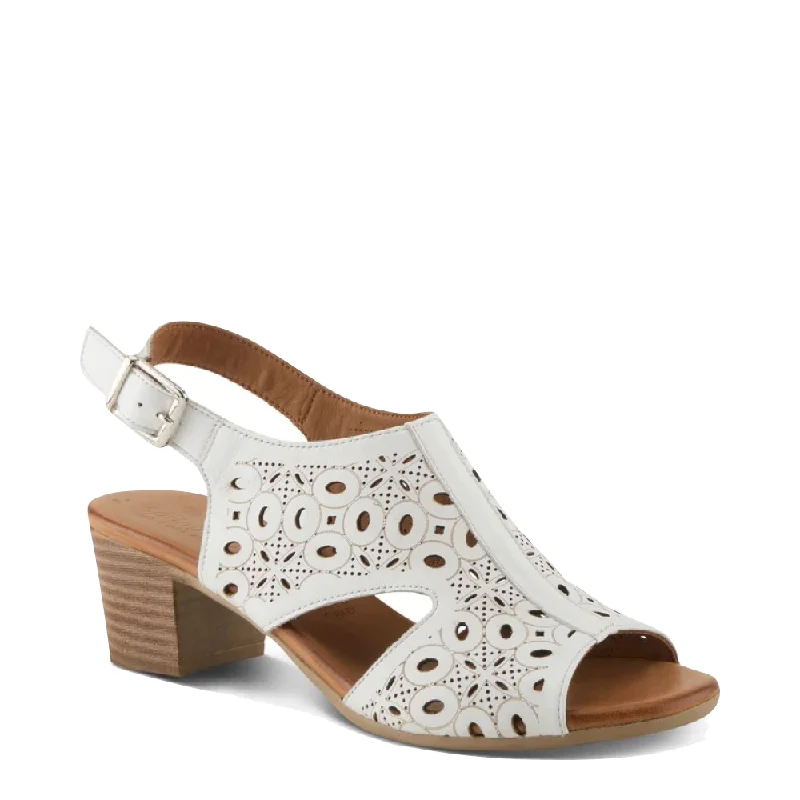 Comfy and casual women's shoes for the weekendSpring Step Women's Kovach Heeled Sandal in White