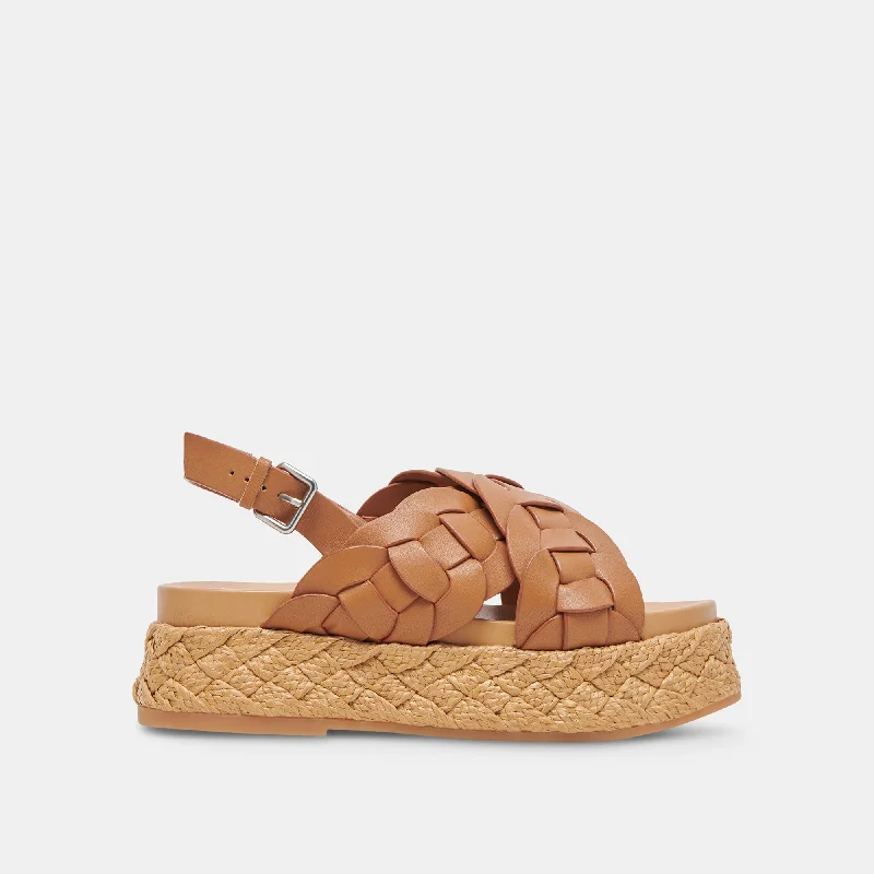 Chic and stylish women's shoes for cocktail partiesWINDER SANDALS TAN LEATHER