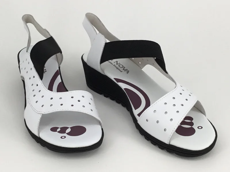 White/Black Leather
