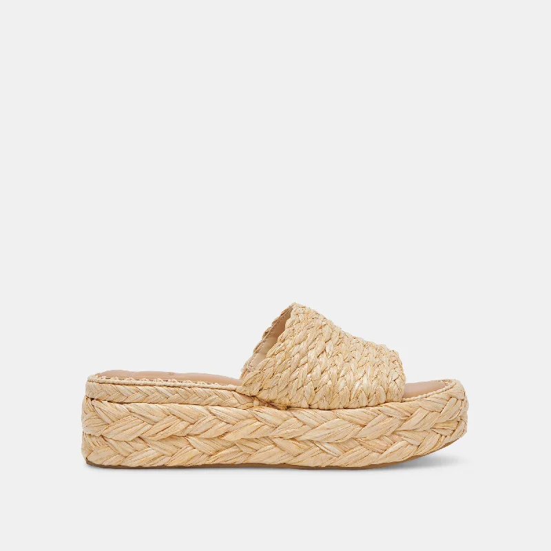 Warm and cozy women's shoes for winterCHAVI SANDALS LT NATURAL RAFFIA