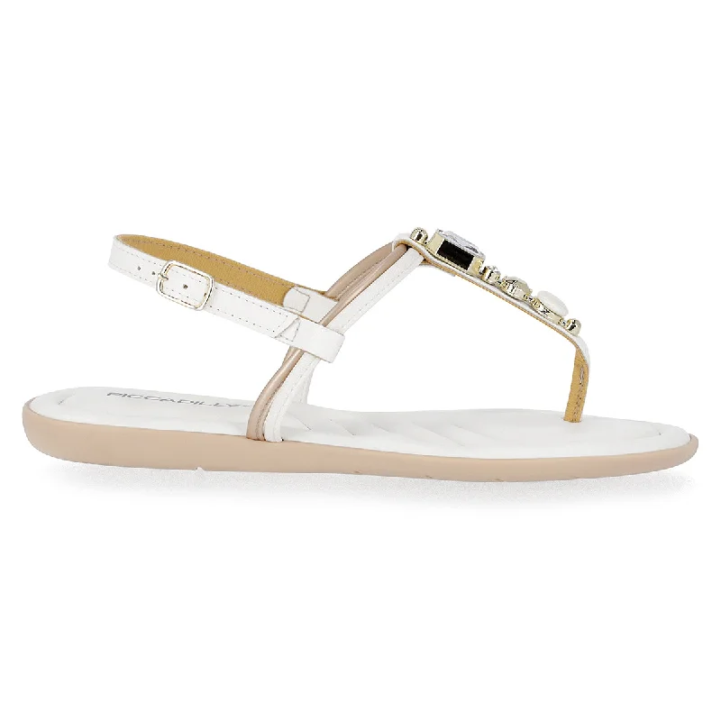 Versatile and elegant women's shoes for any outfitWhite Sandals for Women (339.003)