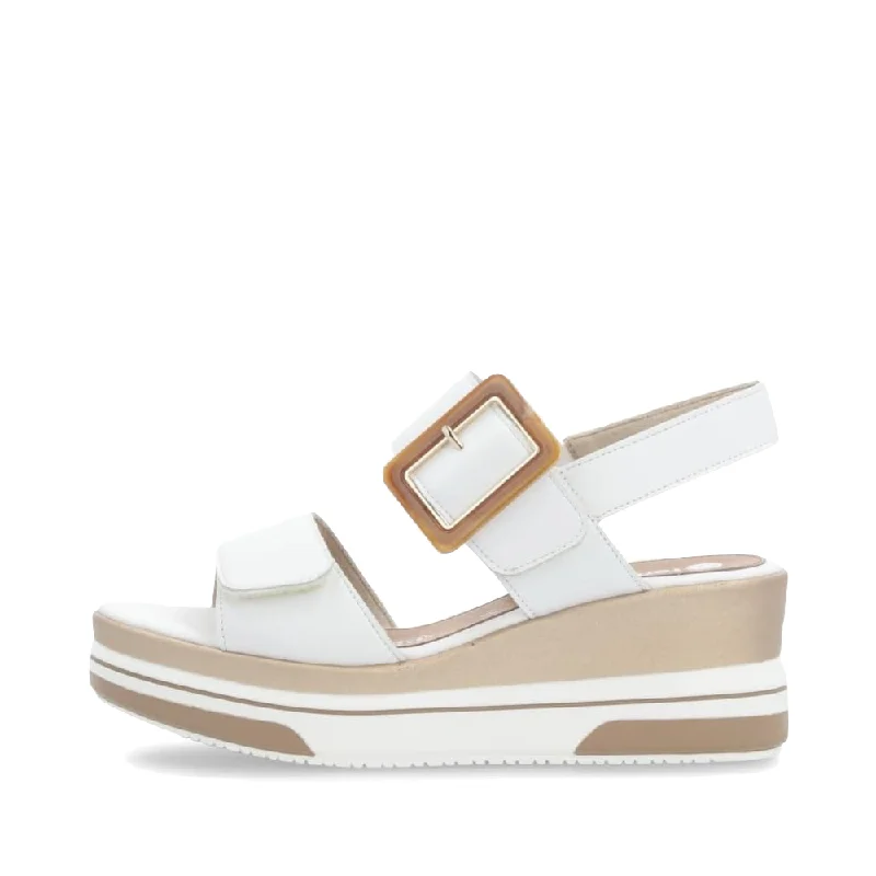 Effortlessly stylish women's shoe choicesRemonte Women's Sabine 50 Wedge Sandal in Weiss White Effortlessly stylish women's shoe choicesRemonte Women's Sabine 50 Wedge Sandal in Weiss White