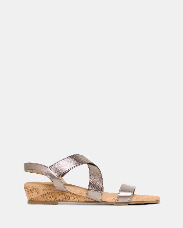 Elegant and sophisticated women's shoes for dinner datesKashy Pewter