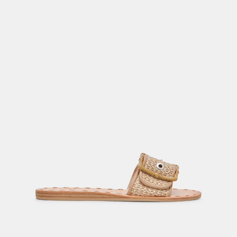 Chic and trendy women's shoe fashionsDASA WIDE SANDALS WHITE NATURAL RAFFIA