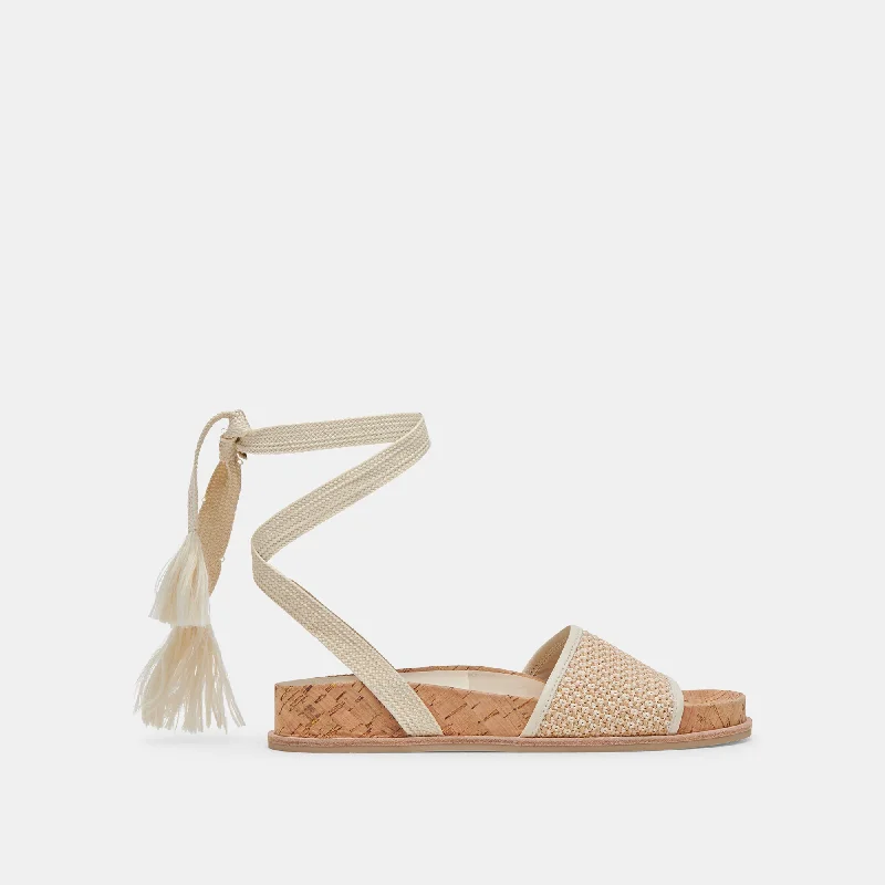 Durable and reliable women's shoesSALACY SANDALS WHITE NATURAL RAFFIA