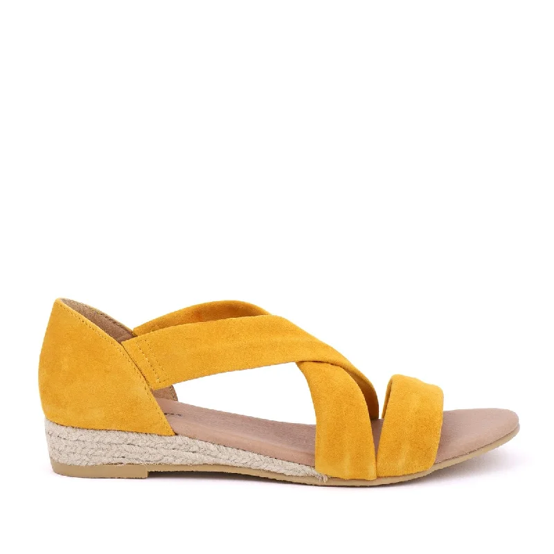 Bold and colorful women's shoes for making a statementHOLLIE Yellow Suede