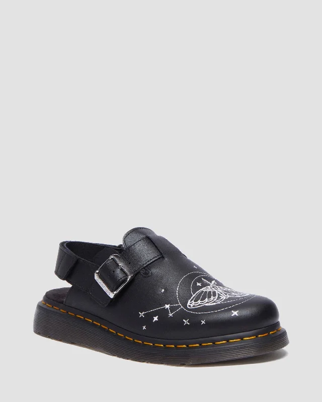 Stylish and practical women's shoes for rainy daysJorge II Celestial Moth Embroidered Leather Mules