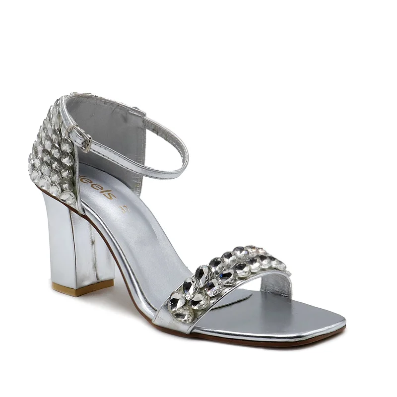 Chic and sophisticated women's footwear for workSilver Fancy Sandal 066723