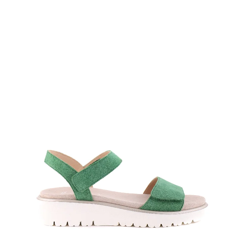 Elegant and sophisticated women's shoes for opera nights33518 Green Suede