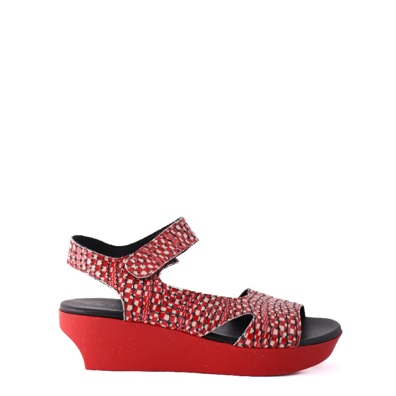 Stylish and elegant women's shoes for weddingsSOQETO Red Multi Snake