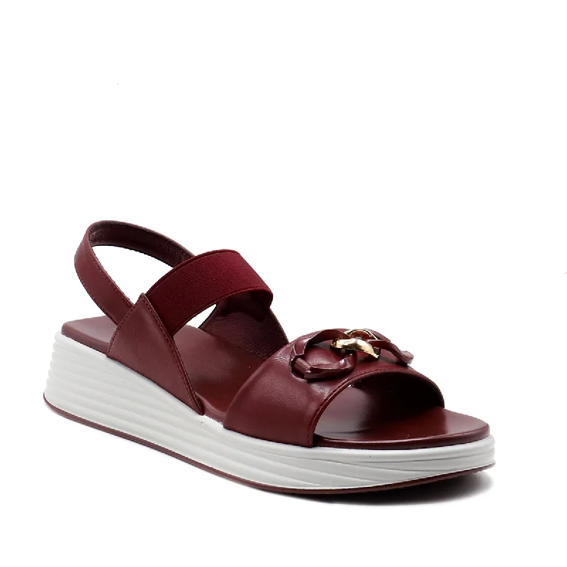 Sleek and modern women's footwear optionsMaroon Casual Sandal 078131