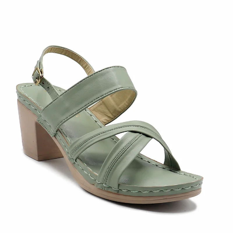 Feminine and romantic women's shoe designsMint Green Formal Sandal 078125