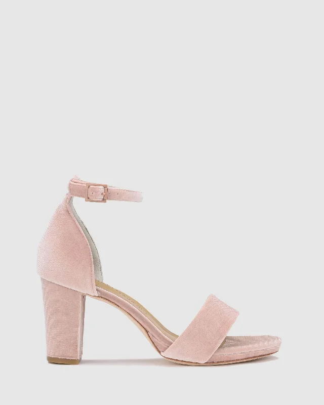 Stylish and supportive women's shoes for high archesEvermore Heel - Blush Velvet