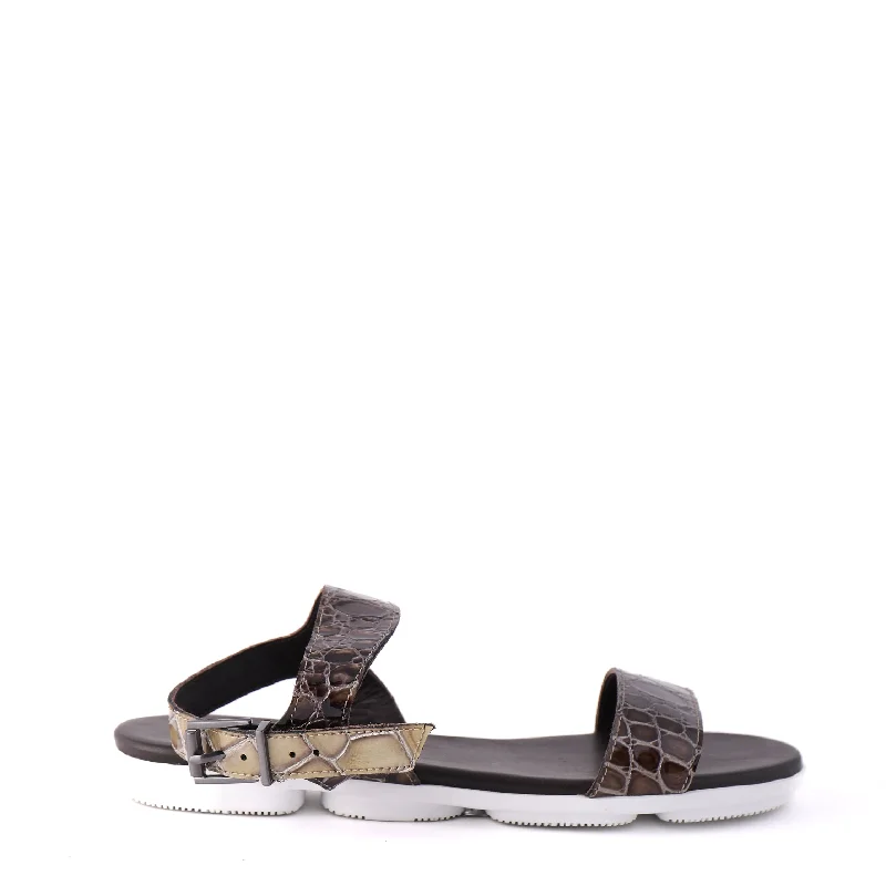 Durable and stylish women's shoes for outdoor activitiesPALWO Brown Croc