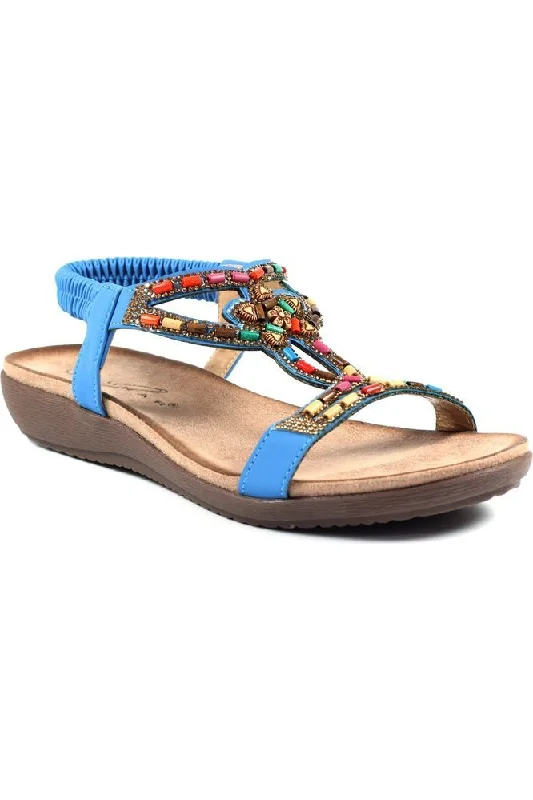 Stylish and comfortable women's shoes for long flightsLunar Mariella blue JLH331