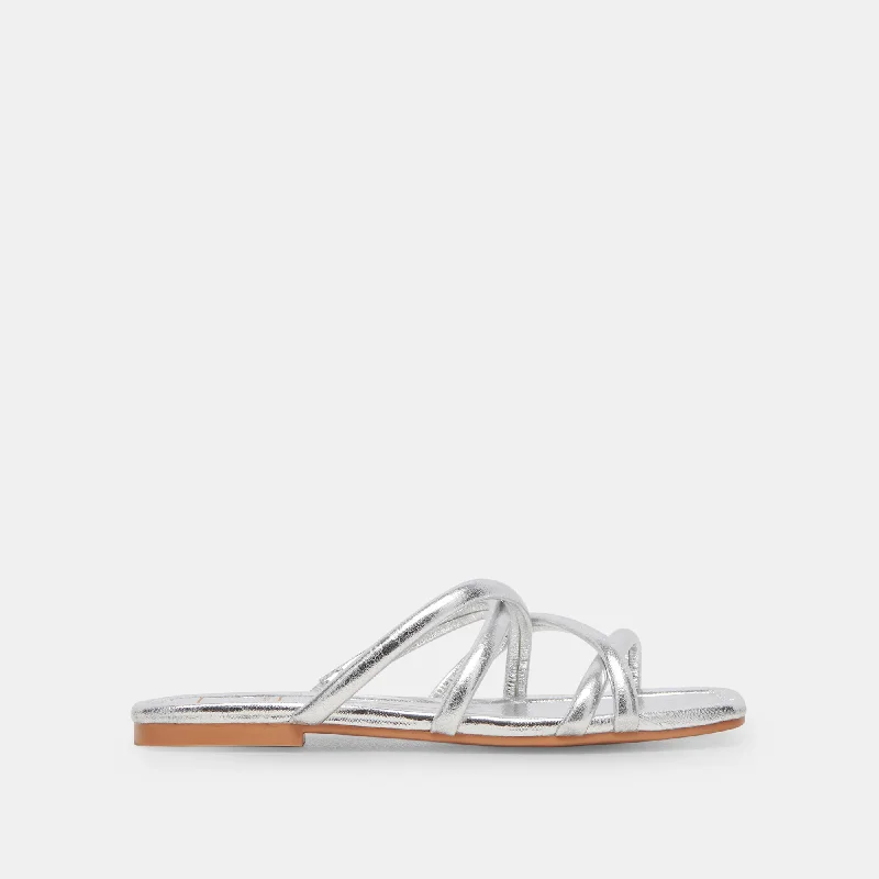Stylish and comfortable women's shoes for long flightsLANZA SANDALS SILVER METALLIC STELLA Stylish and comfortable women's shoes for long flightsLANZA SANDALS SILVER METALLIC STELLA