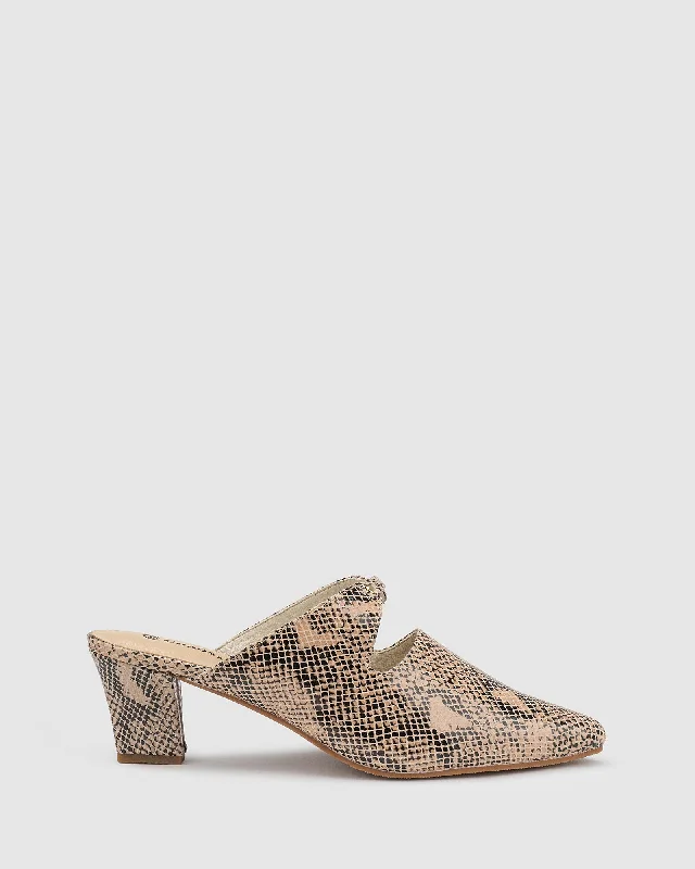 Classy and elegant women's shoes for formal eventsLusso Mule - Snake