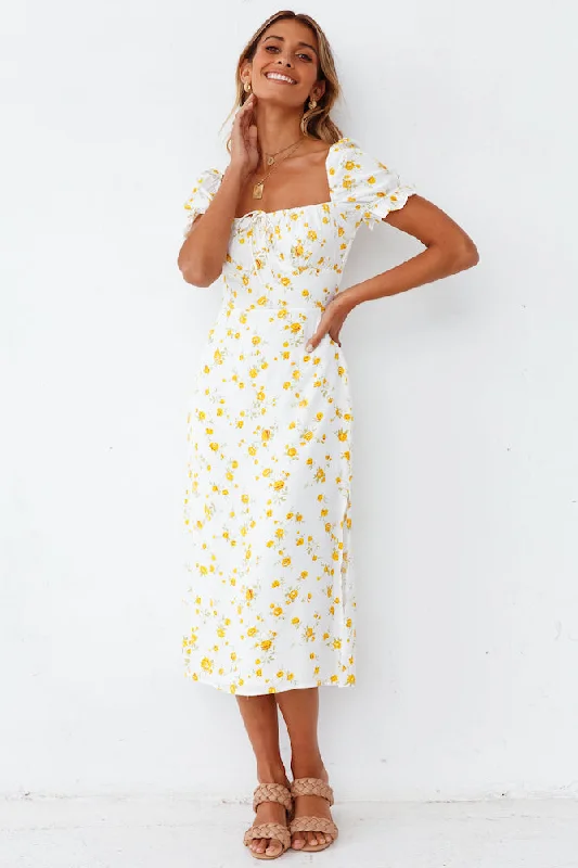 Fields Of Gold Midi Dress