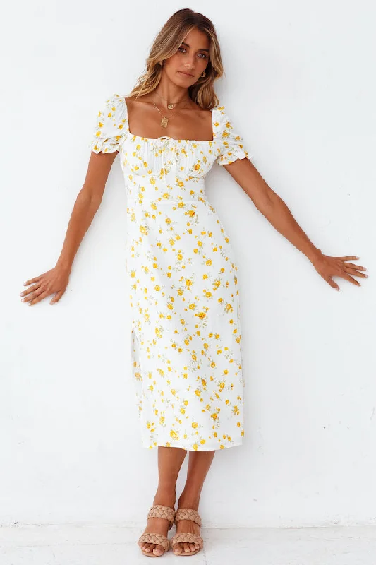 Fields Of Gold Midi Dress