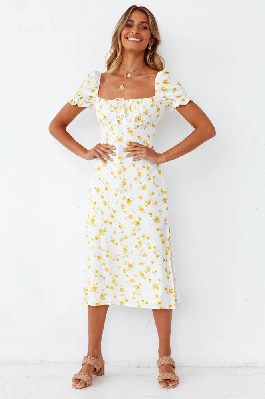 Fields Of Gold Midi Dress