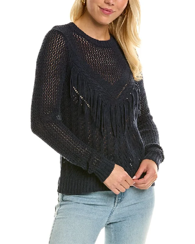 Cotton by Autumn Cashmere Pointelle Mesh Sweater