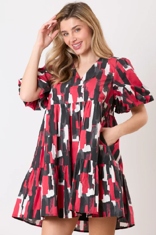 Gameday Cotton Poplin Tiered Dress