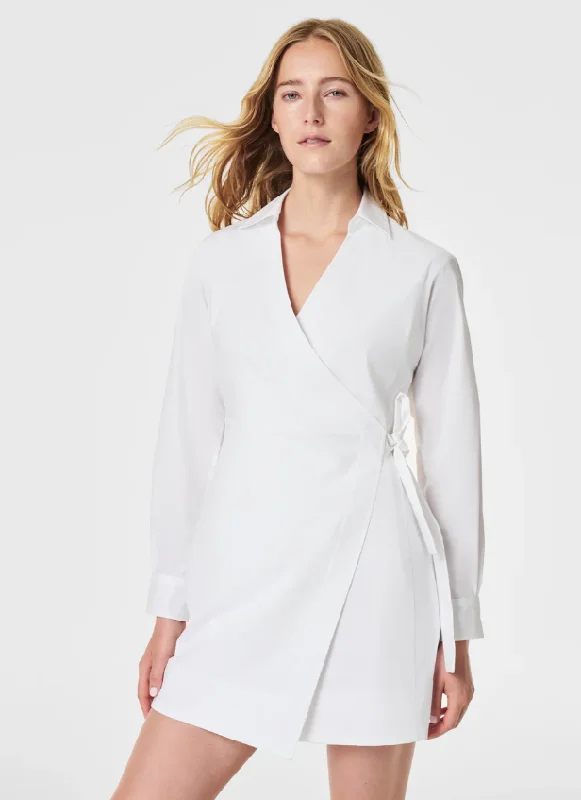 SPANX The Best Poplin Wrap Dress