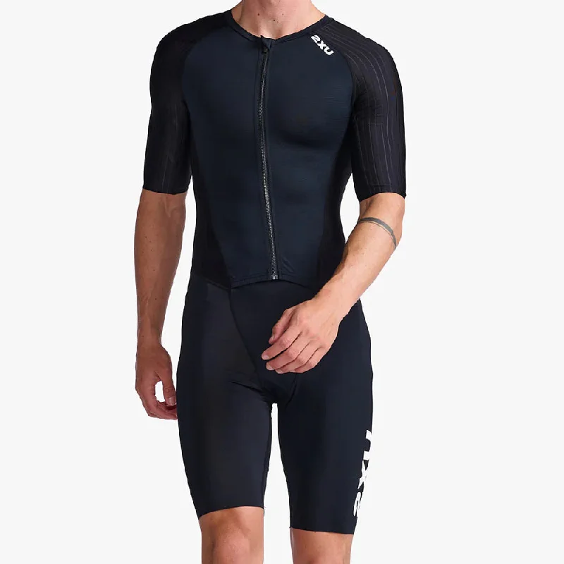 2XU Aero Sleeved Trisuit - Black/White