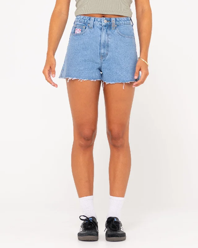 Penny Kick Flare High Waisted Denim Short