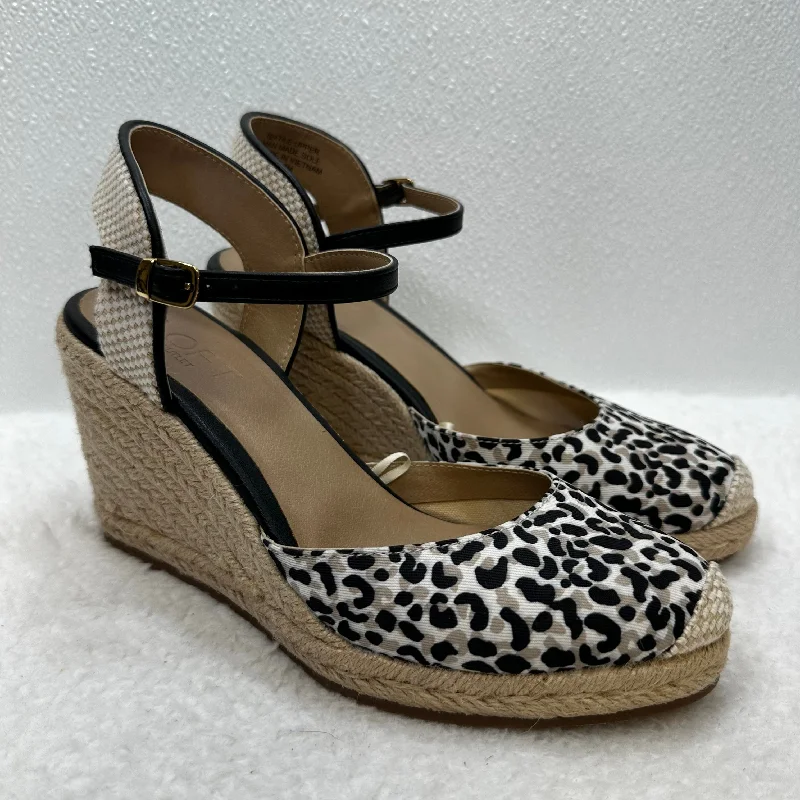 Sleek and modern women's footwear optionsAnimal Print Sandals Heels Wedge Loft O, Size 7 Sleek and modern women's footwear optionsAnimal Print Sandals Heels Wedge Loft O, Size 7