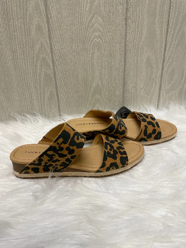 Classic and timeless women's footwear choicesAnimal Print Sandals Heels Wedge Lucky Brand, Size 7.5 Classic and timeless women's footwear choicesAnimal Print Sandals Heels Wedge Lucky Brand, Size 7.5