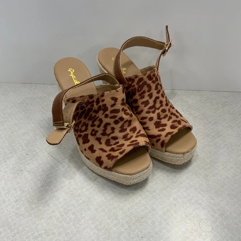 Luxurious and comfortable women's shoe options for special occasionsAnimal Print Sandals Heels Wedge Qupid, Size 8.5 Luxurious and comfortable women's shoe options for special occasionsAnimal Print Sandals Heels Wedge Qupid, Size 8.5