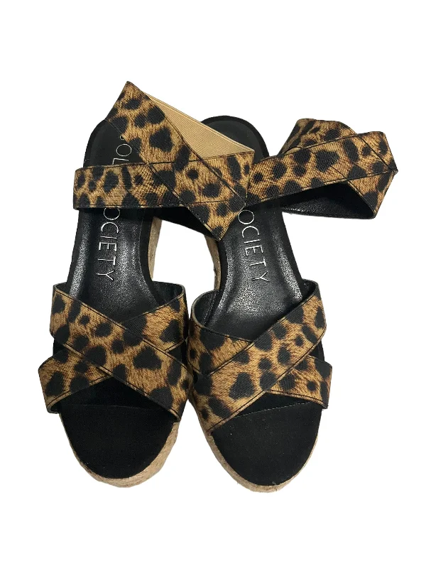 Elegantly crafted women's shoesAnimal Print Sandals Heels Wedge Sole Society, Size 6 Elegantly crafted women's shoesAnimal Print Sandals Heels Wedge Sole Society, Size 6