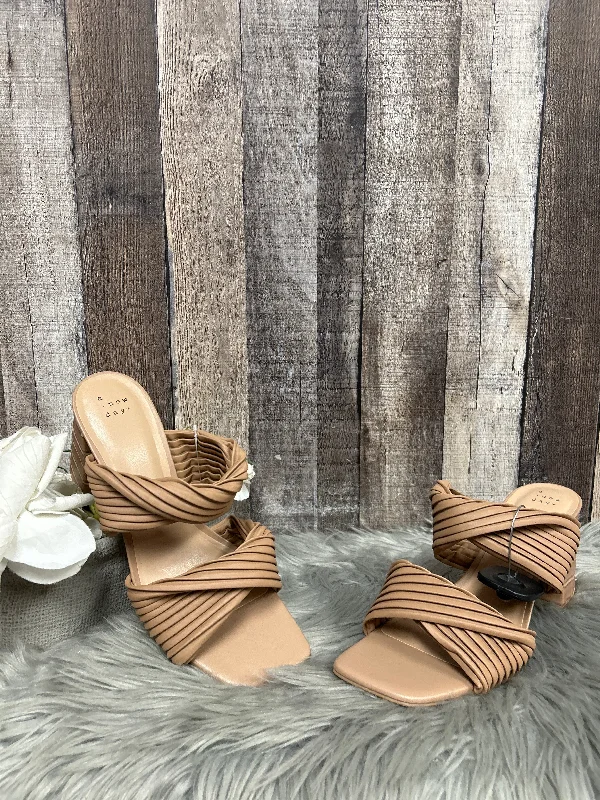 Stylish and affordable women's shoesBeige Sandals Heels Block A New Day, Size 11