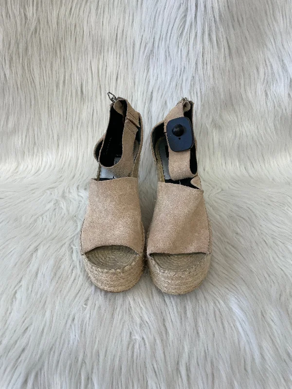 Chic and versatile women's footwearBeige Sandals Heels Wedge Dolce Vita, Size 10