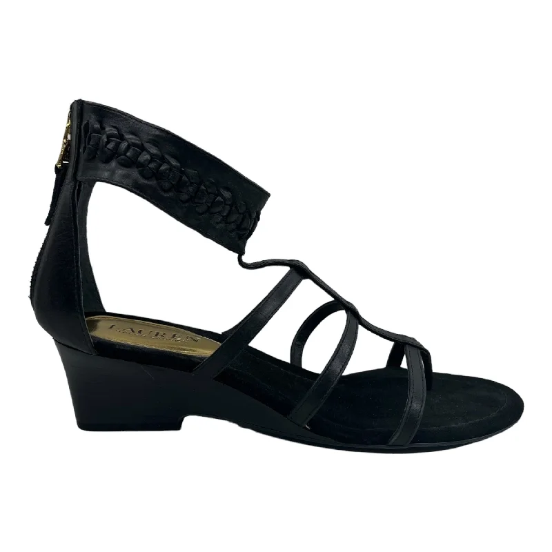 Luxurious and opulent women's shoe optionsBLACK LAUREN BY RALPH LAUREN SANDALS HEELS WEDGE, Size 8.5 Luxurious and opulent women's shoe optionsBLACK LAUREN BY RALPH LAUREN SANDALS HEELS WEDGE, Size 8.5