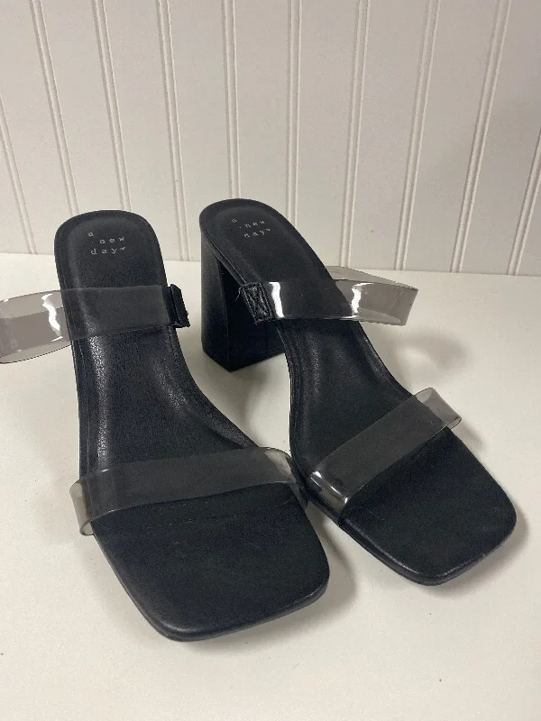 Classy and elegant women's shoes for formal eventsBlack Sandals Heels Block A New Day, Size 10 Classy and elegant women's shoes for formal eventsBlack Sandals Heels Block A New Day, Size 10