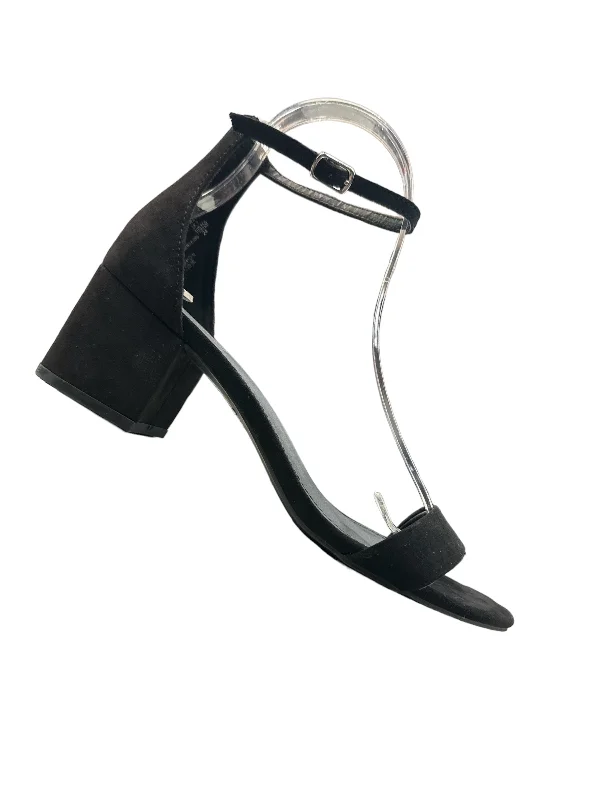 Versatile and chic women's shoes for everyday eleganceBlack Sandals Heels Block Brash, Size 8.5 Versatile and chic women's shoes for everyday eleganceBlack Sandals Heels Block Brash, Size 8.5