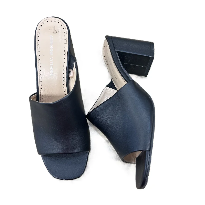 Stylish and comfortable women's shoes for long flightsBlack Sandals Heels Block By Adrienne Vittadini, Size: 9 Stylish and comfortable women's shoes for long flightsBlack Sandals Heels Block By Adrienne Vittadini, Size: 9