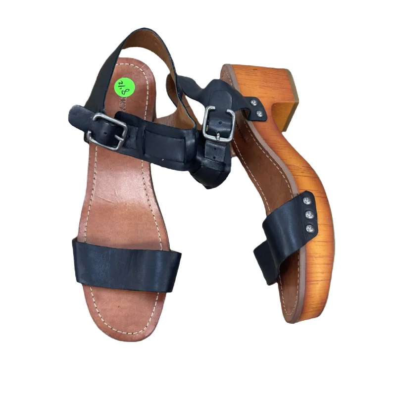 Versatile and stylish women's shoes for city walksBlack Sandals Heels Block By Lucky Brand, Size: 8.5 Versatile and stylish women's shoes for city walksBlack Sandals Heels Block By Lucky Brand, Size: 8.5