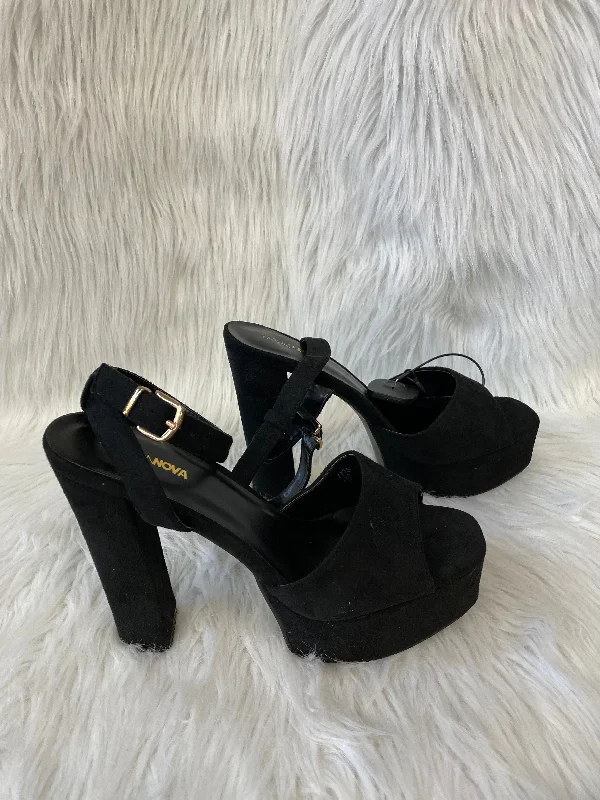 Elegant and sophisticated women's shoes for elegant eveningsBlack Sandals Heels Block Fashion Nova, Size 10 Elegant and sophisticated women's shoes for elegant eveningsBlack Sandals Heels Block Fashion Nova, Size 10