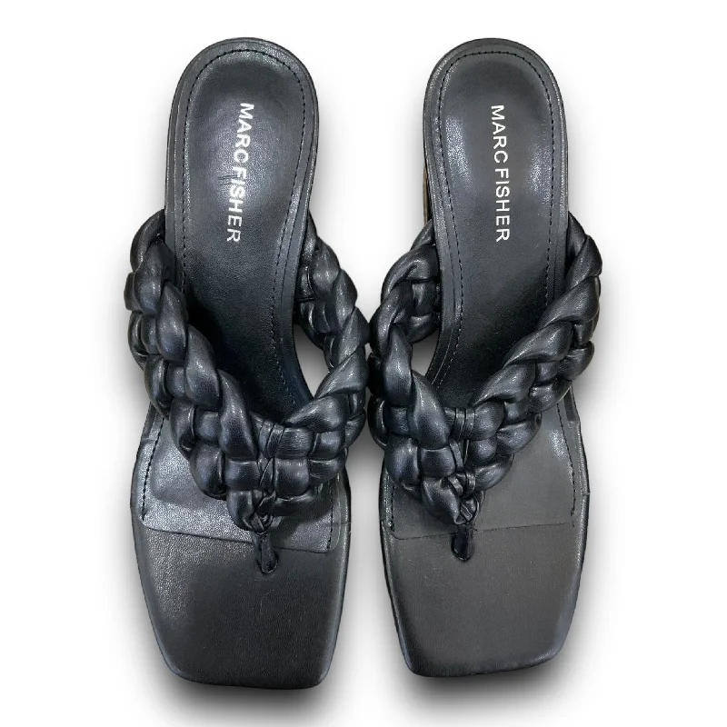 Durable and stylish women's shoes for outdoor activitiesBlack Sandals Heels Block Marc Fisher, Size 7.5 Durable and stylish women's shoes for outdoor activitiesBlack Sandals Heels Block Marc Fisher, Size 7.5