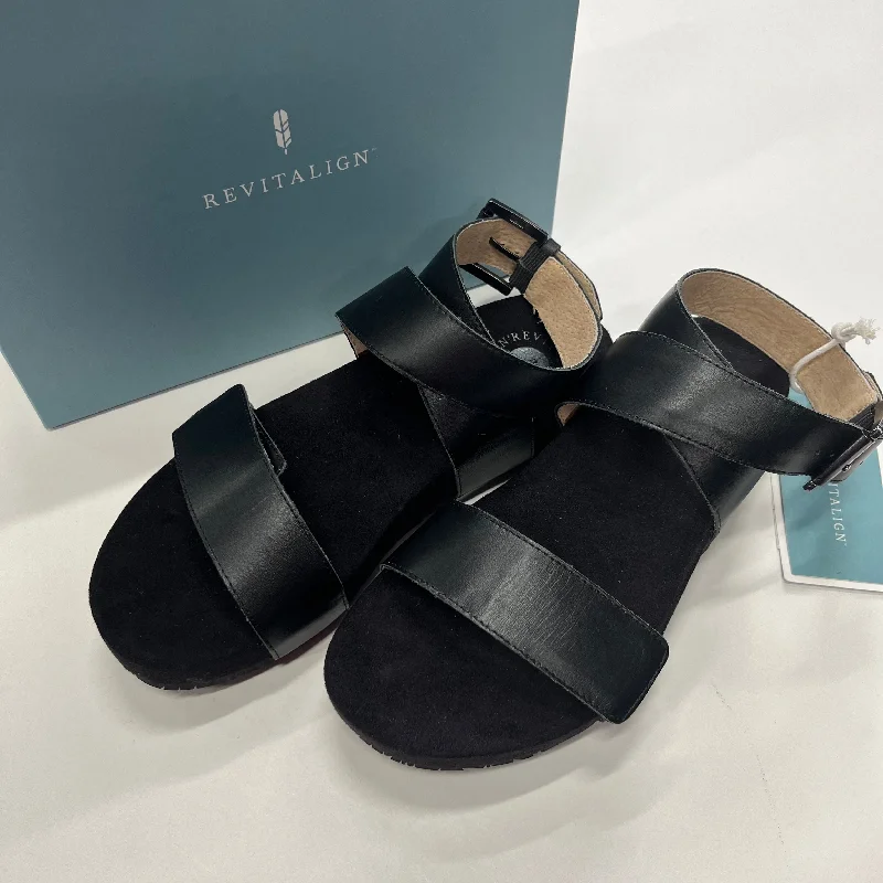 Versatile and adaptable women's shoes for every occasionBlack Sandals Heels Block Revitalign, Size 7 Versatile and adaptable women's shoes for every occasionBlack Sandals Heels Block Revitalign, Size 7