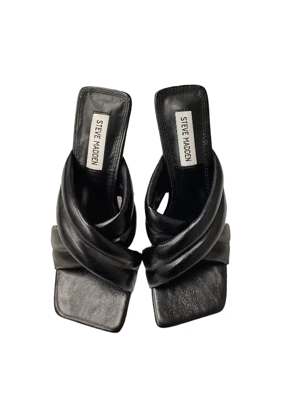 Comfy and cozy women's shoes for loungingBlack Sandals Heels Stiletto Steve Madden, Size 9 Comfy and cozy women's shoes for loungingBlack Sandals Heels Stiletto Steve Madden, Size 9