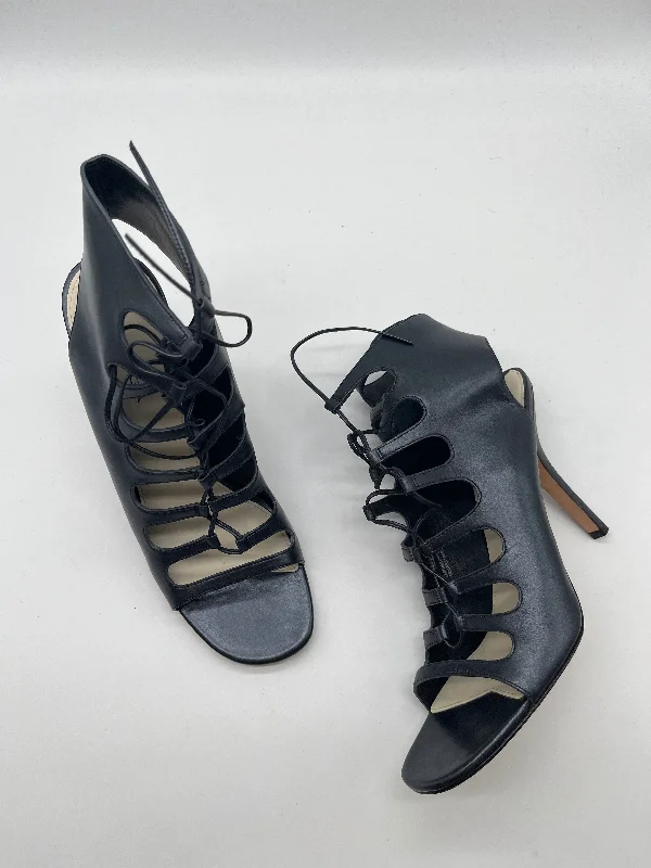 Chic and stylish women's shoes for cocktail partiesBlack Sandals Heels Stiletto Via Spiga, Size 10 Chic and stylish women's shoes for cocktail partiesBlack Sandals Heels Stiletto Via Spiga, Size 10